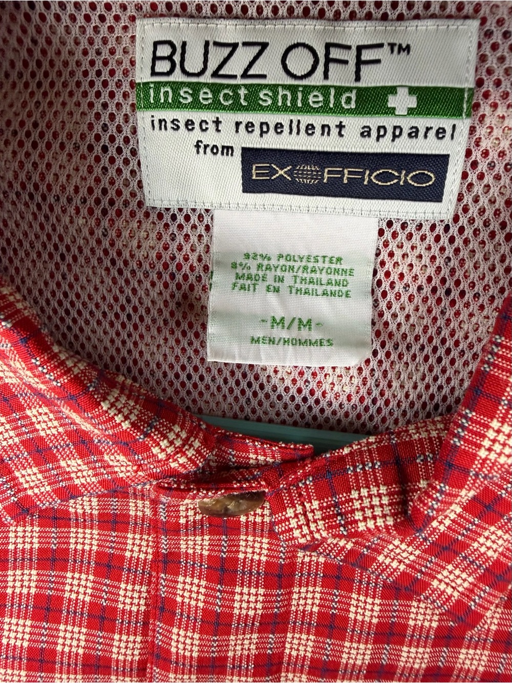 ExOfficio “Buzz Off” Insect Repellent Travel Shirt - Men’s Size Medium - Picture 3 of 6